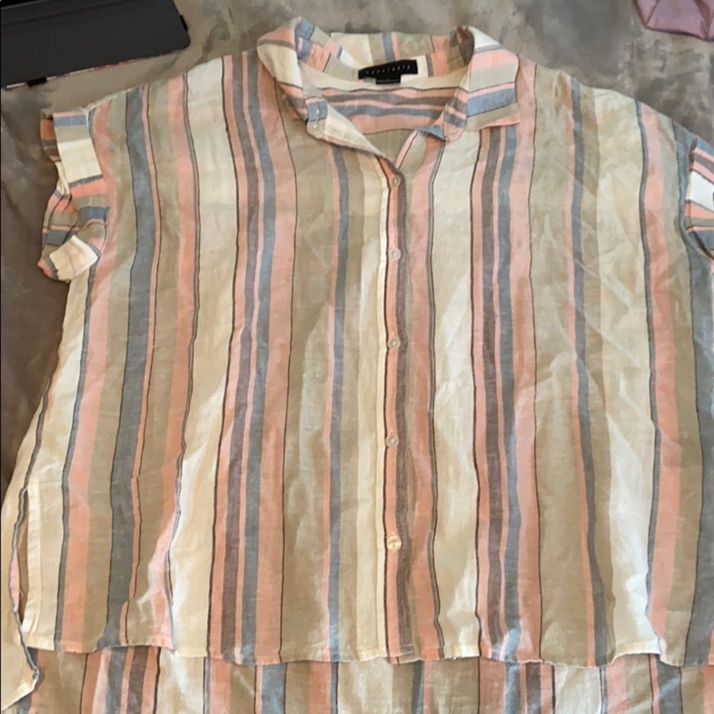 Cute button short sleeve